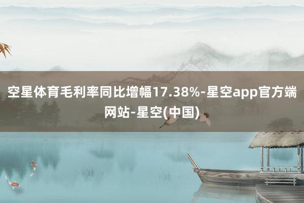 空星体育毛利率同比增幅17.38%-星空app官方端网站-星空(中国)