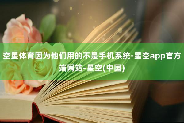 空星体育因为他们用的不是手机系统-星空app官方端网站-星空(中国)
