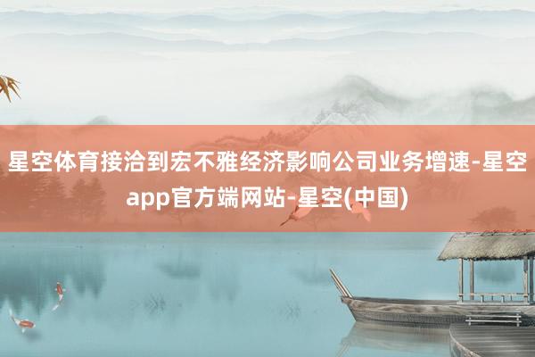 星空体育　　接洽到宏不雅经济影响公司业务增速-星空app官方端网站-星空(中国)
