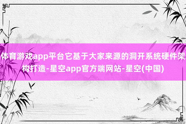 体育游戏app平台它基于大家来源的洞开系统硬件架构打造-星空app官方端网站-星空(中国)