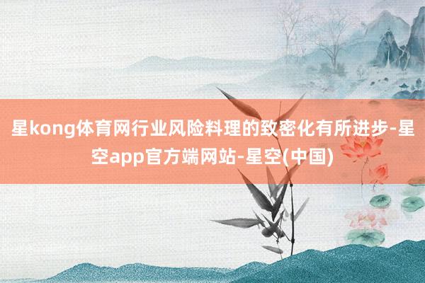 星kong体育网行业风险料理的致密化有所进步-星空app官方端网站-星空(中国)
