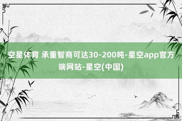 空星体育 承重智商可达30-200吨-星空app官方端网站-星空(中国)