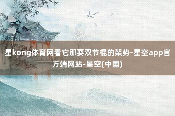 星kong体育网看它那耍双节棍的架势-星空app官方端网站-星空(中国)